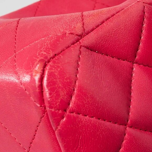 Chanel Pink Quilted Lambskin Leather Classic Medium Double Flap Bag - Picture 2 of 12